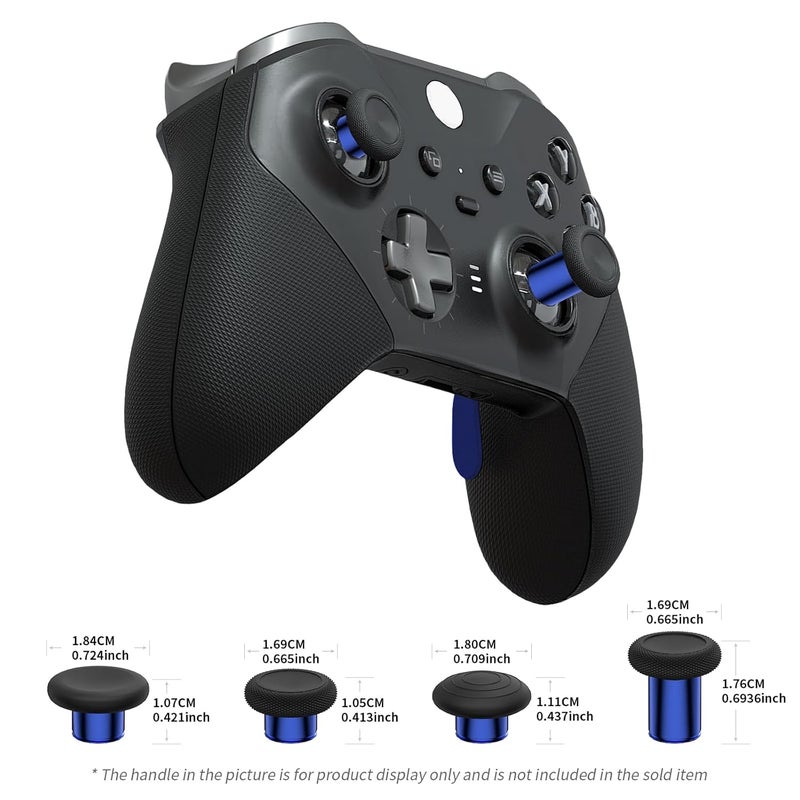 KD.FLY 13-in-1 Metal Thumbsticks Replacement Kits for Xbox Elite Series 2, Xbox Elite 2 Controller Accessories, Includes Magnetic Joysticks, Paddles, Silicone Caps, Storage Bag, Cobalt Blue - Image 4